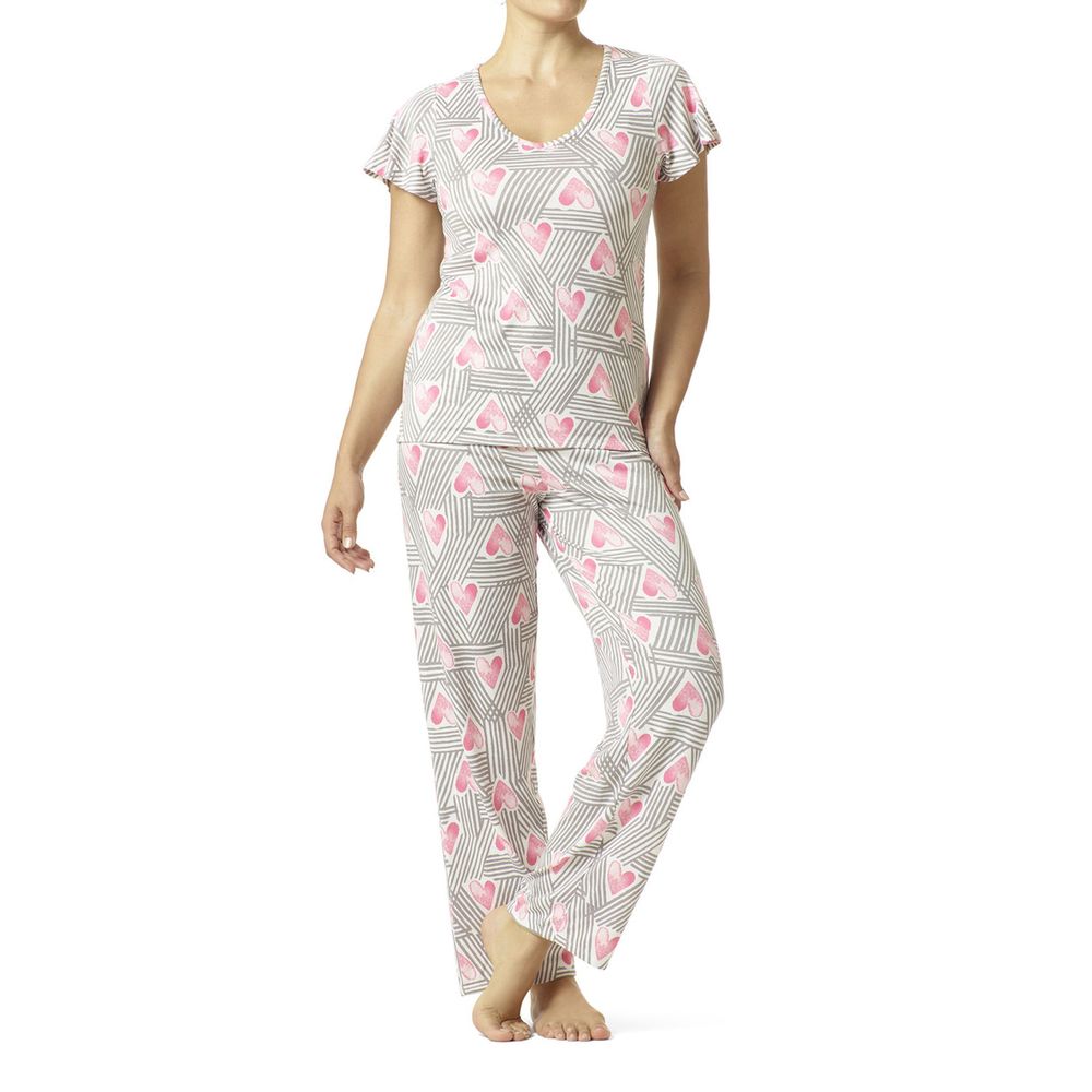 Hue Women's Brushed Knit Modern Classic PJ Set